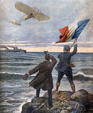 A l’aube du 25 juillet 1909, l'aviateur français Louis Blériot arrive sur les côtes anglaises. Il est le premier à traverser la Manche en avion