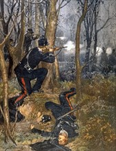 Carabiniers tués et blessés dans la lutte contre des braconniers, à Bolgheri (1909)