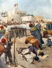 Guerre italo-turque. Émeutiers arabes fusillés par l’armée italienne (1911)