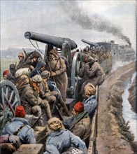 Guerre italo-turque. Envoi de troupes et de matériel sur la ligne de Ciatalgia pour la défense de Constantinople (1912)