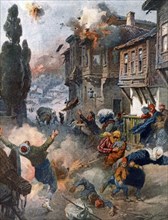 Première guerre des Balkans. Bombardement dans les quartiers pauvres d’Andrinople (actuelle Edirne) (1913)