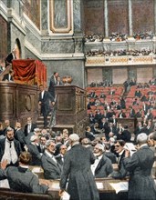 Assemblée nationale réunie à Versailles pour l'élection du nouveau président de la République française : Raymond Poincaré (1913)