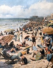Affluence sur les plages australiennes à Noël 1939