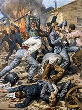 Des travailleurs italiens agressés en Hongrie par des travailleurs jaloux de leur emploi (1903)