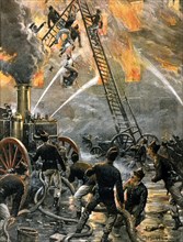 L'incendie de la Banque Di Pieta à Naples, le 2 juin1903