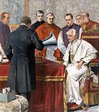 Invention du Gramophone. Le pape Léon III enregistre la Sainte Bénédiction (1903)