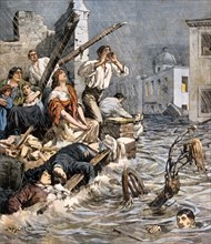 Violentes inondations en Sicile. Les habitants de Modica demandent de l'aide (1902)