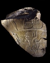 Fragment de tête de masse cérémonielle avec représentation de la fête-Sed