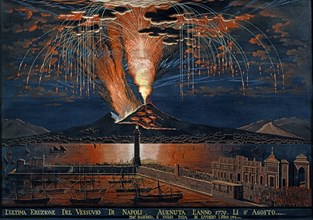 Baseggio, Vue de nuit de l'éruption du Vésuve en 1779