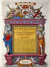 Frontispice de "Parergon sive Veteris Geographiae Aliquot Tabulae"