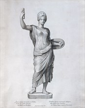 Statue antique de marbre de Pallas