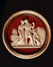 Médaillon avec relief inspiré de Bertel Thorvaldsen représentant une Allégorie de l'été