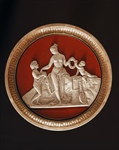 Médaillon avec relief inspiré de Bertel Thorvaldsen représentant une Allégorie du printemps