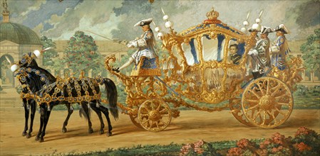 Louis II de Bavière dans son carrosse d'apparat