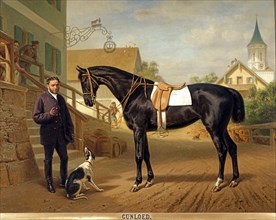 Pfeiffer, Portrait du cheval "Gunlord" sur la Dorfstrasse à Starnberger See