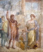 Mariage d'Alexandre le Grand avec Roxane, fresque de Pompéi
