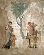 Eros puni en présence d'Aphrodite, fresque de Pompéi