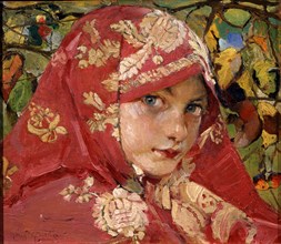 Krichevsky, Portrait d'une jeune fille au foulard