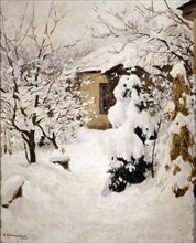 Svetoslavski, Paysage d'hiver. La maison du peintre