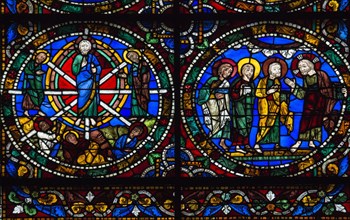 Stained glass window of the Chartres Cathedral
