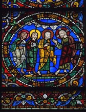 La descente du Mont Thabor (vitrail de Chartres)
