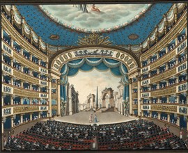 Interior of the San Carlo theatre in Naples