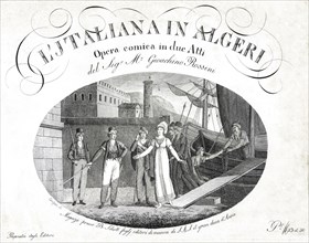 Page titre de "L'Italiana in Algeri" de Rossini