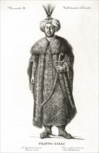 Costume de scène pour le personnage de Mohammed II dans "Le Siège de Corinthe" de Rossini