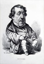 Caricature de Rossini par Carjat