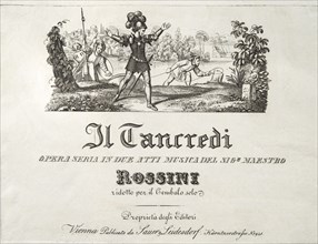 Frontispice du livret de "Tancredi" de Rossini