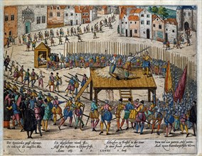 Hogenberg, Exécutions de Lamoral et de Philippe de Montmorency en juin 1568