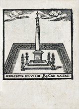 Obeliscus in virid R. Car. Mattaei : Obélisque de la villa Celimontana à Rome