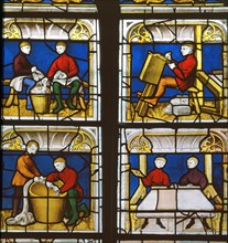 Vitrail des drapiers, Collégiale Notre-Dame à Semur-en-Auxois