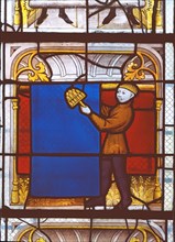 Vitrail des drapiers, Collégiale Notre-Dame à Semur-en-Auxois