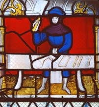 Vitrail des bouchers, Collégiale Notre-Dame à Semur-en-Auxois
