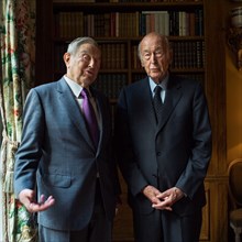 George Soros et Valéry Giscard d'Estaing