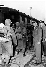 General Eisenhower inspects US troops in France (February 22,1945)