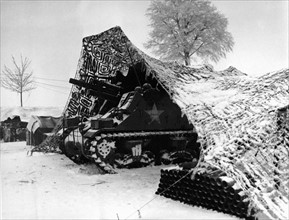 U.S Artillery near Bastogne (Belgium) January 8,1945.