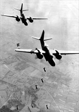 A-20 Havocs of the 9th U.S Air Force unload their bombs (Pas-de-Calais, France) 1944