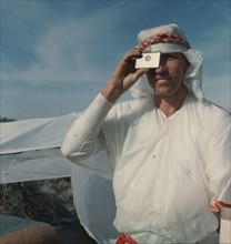 Astronaute Alfred M. Worden lors d'un entraînement de survie dans le désert (7-11 août 1967)