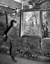3rd U.S. Army discovers Art Treasures hidden by Nazis in Merkers (Germany) April 7, 1945