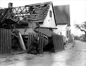 A U.S. M-10 covers main road of Schiebenhardt (Germany) December 30, 1944