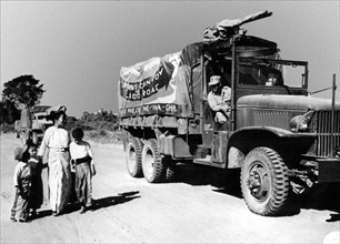 Leading the first China convoy over the Stilwell Road, January 1945