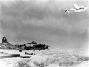 B-17 and P-38 over Blackhammer (Germany), July 7,1944.