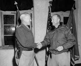 U.S Generals meet in Sarrebourg area in France ( December 4 ,1944)