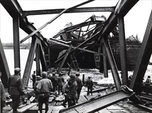 Collapse of Remagan Bridge March 17, 1945