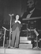 Prime Minister Winston Churchill  at the Royal Albert Hall, November 23, 1944