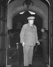 Prime Minister Winston Churchill at Potsdam, July 17, 1945