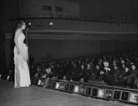 Marlene Dietrich in the Olympia Theatre in Paris,  February 19, 1946