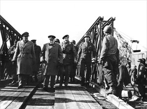 Leaders alliés à Julich, février 1945